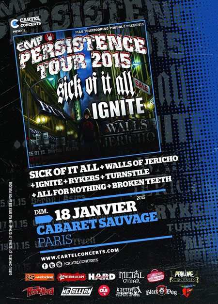 Persistence Tour au Cabaret Sauvage le 18 janvier 2015 à Paris (75)