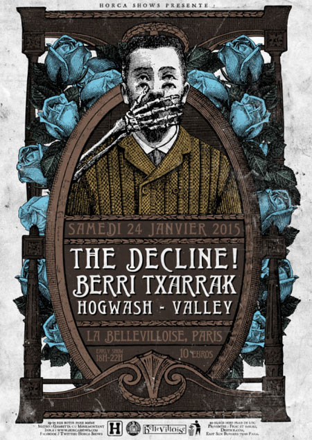 The Decline! +Berri Txarrak +Hogwash +Valley à la Bellevilloise le 24 janvier 2015 à Paris (75)