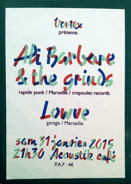 Ali Barbare & The Grinds + Lowve à l'Acoustik Café le 31 janvier 2015 à Nîmes (30)