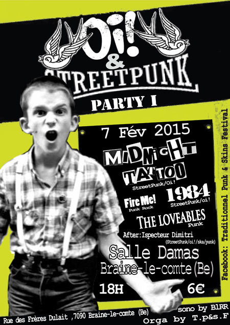 Oi! & Street Punk Party 1 le 07 février 2015 à Braine-le-Comte (BE)