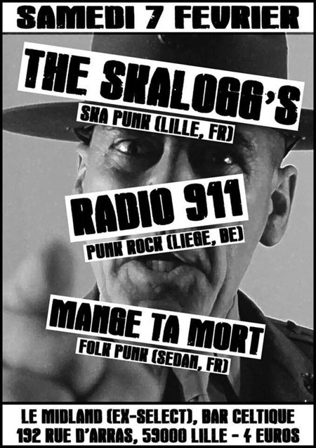 Mange Ta Mort + Radio 911 + The Skalogg's @ Le Midland le 07 février 2015 à Lille (59)