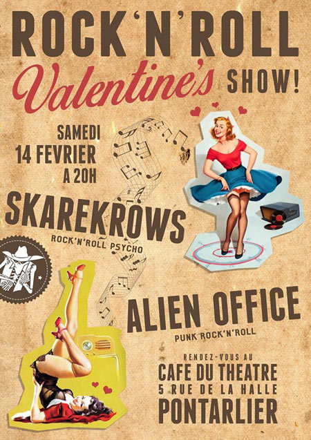 Skarekrows + Alien Office au Café du Théâtre le 14 février 2015 à Pontarlier (25)