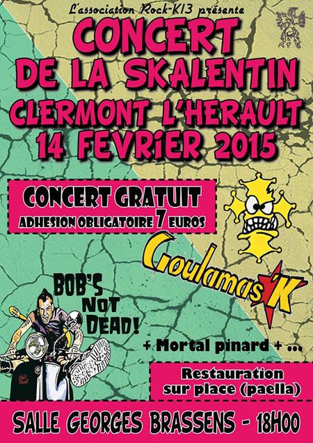 Concert de la Skalentin à la salle Georges Brassens le 14 février 2015 à Clermont-l'Hérault (34)