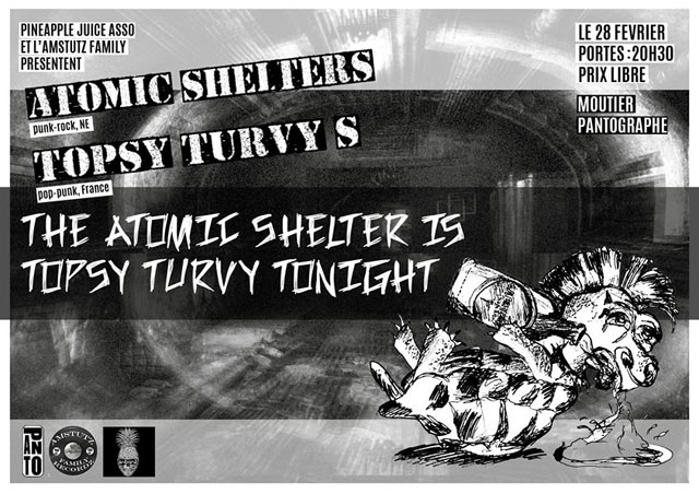 Atomic Shelters + Topsy Turvy's au Pantographe le 28 février 2015 à Moutier (CH)