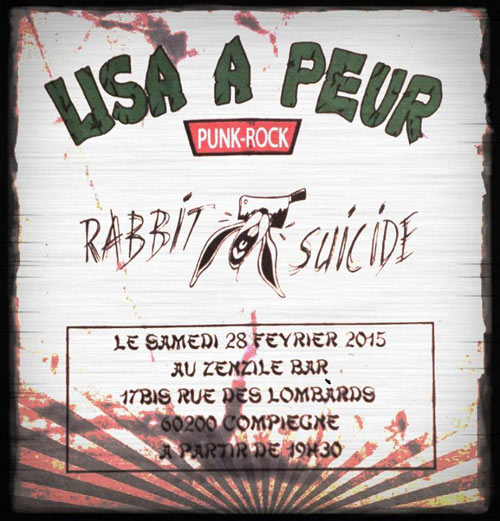 Lisa A Peur + Rabbit Suicide au Zenzilé le 28 février 2015 à Compiègne (60)