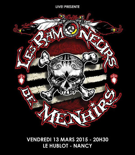 Les Ramoneurs de Menhirs + Reviens + Flood au Hublot le 13 mars 2015 à Nancy (54)