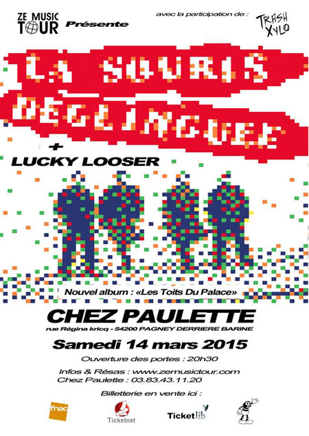 La Souris Déglinguée (Punk Rock Français) + Lucky Looser le 14 mars 2015 à Pagney-derrière-Barine (54)