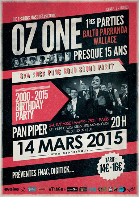 Concert @ Pan Piper le 14 mars 2015 à Paris (75)