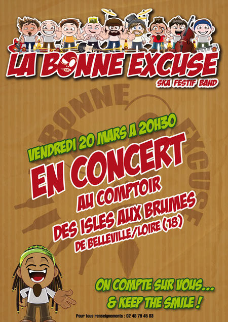 Concert de la Bonne Excuse le 20 mars 2015 à Belleville-sur-Loire (18)