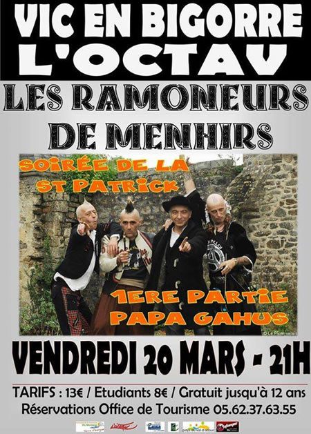 Les Ramoneurs de Menhirs à l'Octav le 20 mars 2015 à Vic-en-Bigorre (65)