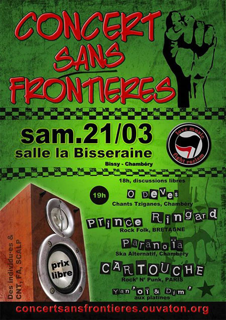 Concert sans frontières à la salle La Bisseraine le 21 mars 2015 à Chambéry (73)