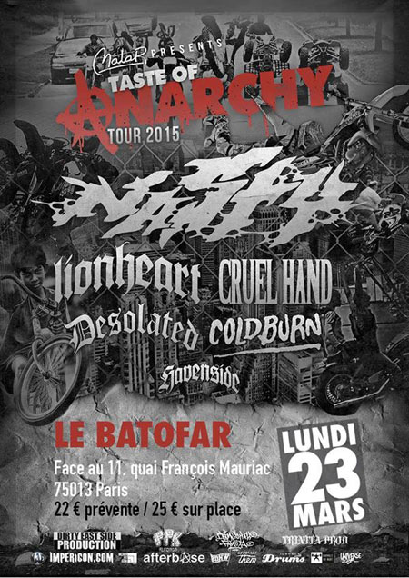 Taste Of Anarchy Tour au Batofar le 23 mars 2015 à Paris (75)
