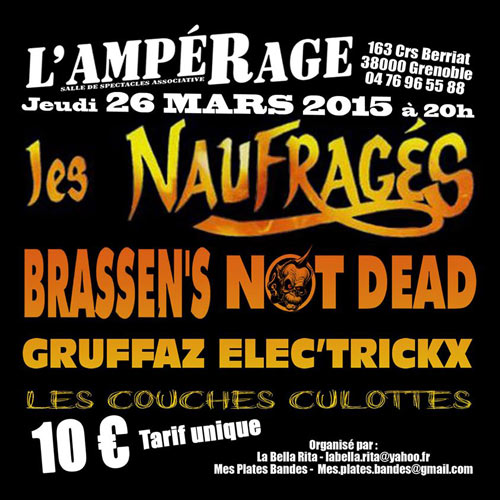 Concert Punk à l'Ampérage le 26 mars 2015 à Grenoble (38)