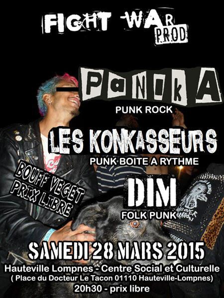 Panika + Dim + Guest le 28 mars 2015 à Hauteville-Lompnes (01)