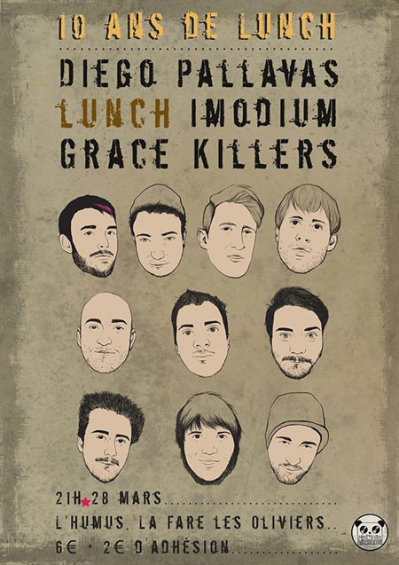 Diego Pallavas + Lunch + Imodium + Grace Killers à l'Humus le 28 mars 2015 à La Fare-les-Oliviers (13)