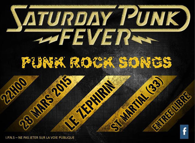 Saturday Punk Fever au Zéphyrin le 28 mars 2015 à Saint-Martial (33)