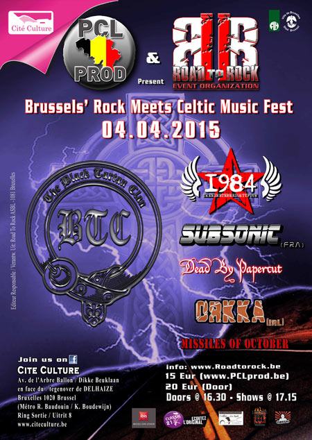 Brussels Rock Meets Celtic Music le 04 avril 2015 à Bruxelles (BE)