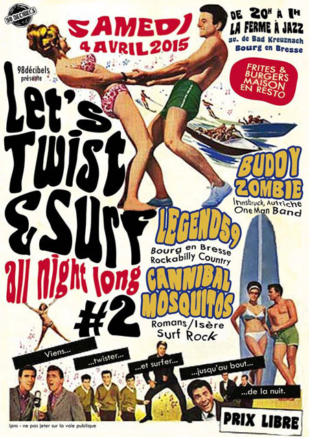 Let's Twist And Surf! #2 à la Ferme À Jazz le 04 avril 2015 à Bourg-en-Bresse (01)