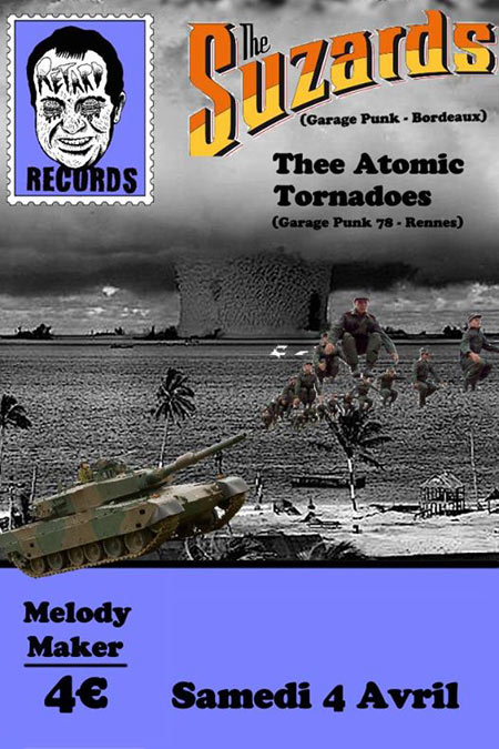 The Suzards + Thee Atomic Tornadoes au Melody Maker le 04 avril 2015 à Rennes (35)