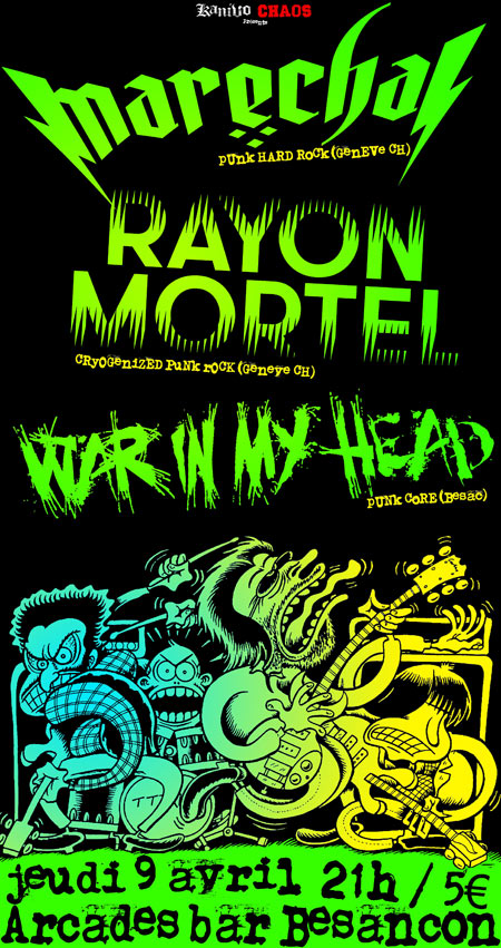 Marechal + Rayon Mortel + War In My Head aux Arcades le 09 avril 2015 à Besançon (25)