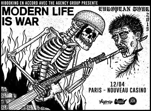 Modern Life Is War + Birds In Row + Terrible Feelings le 12 avril 2015 à Paris (75)