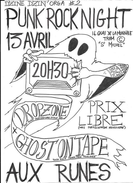 Ghost On Tape + Drop Zone aux Runes le 13 avril 2015 à Bordeaux (33)