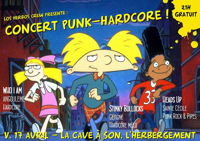 Concert Punk Hardcore à la Cave à Son le 17 avril 2015 à L'Herbergement (85)