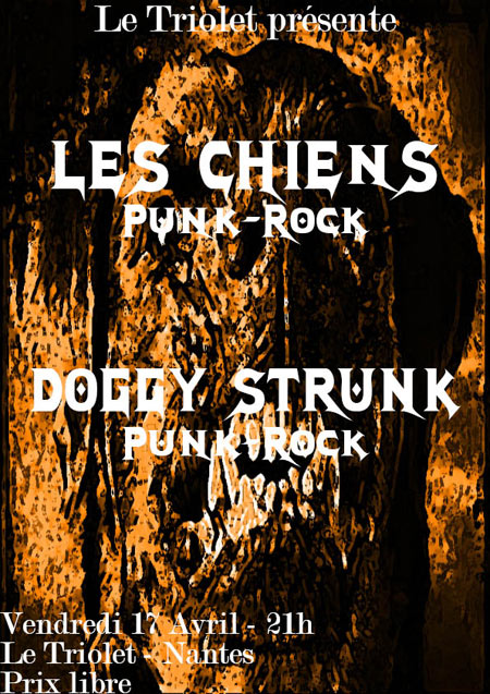 Les Chiens + Doggy Strunk au Triolet le 17 avril 2015 à Nantes (44)