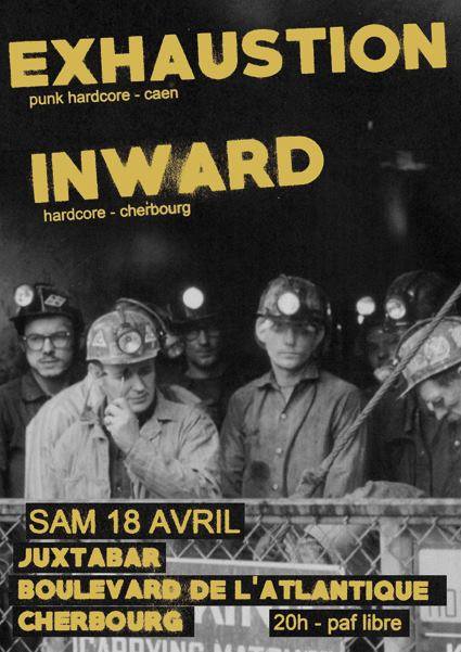 Exhaustion + Inward au Juxtabar le 18 avril 2015 à Cherbourg-Octeville (50)