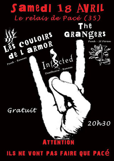 Le Couloir de l'Armor +The Grangers +Inf8cted au Relais de Pacé le 18 avril 2015 à Pacé (35)