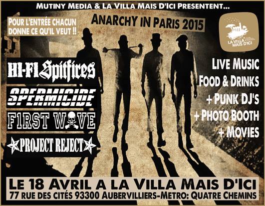 Concert Punk à la Villa Mais d'Ici le 18 avril 2015 à Aubervilliers (93)
