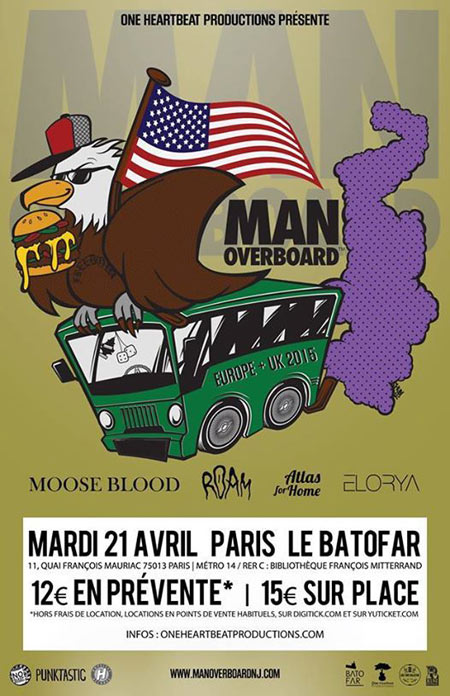Concert Pop Punk Rock au Batofar le 21 avril 2015 à Paris (75)