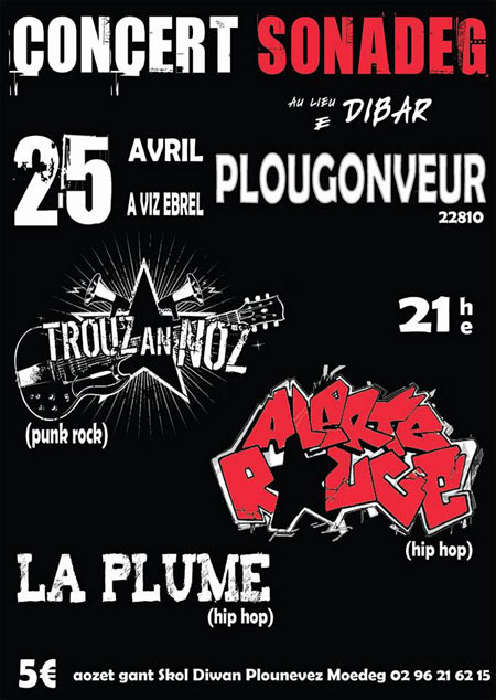 Trouz An Noz + L'Alerte Rouge + La Plume au Dibar le 25 avril 2015 à Lan Meur (22)