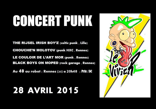 Concert Punk au Robot le 28 avril 2015 à Rennes (35)