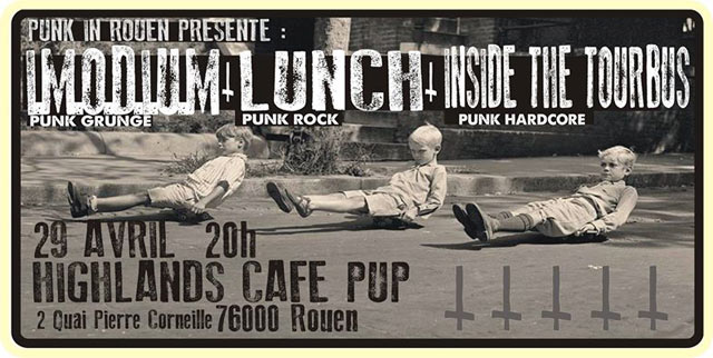 IMODIUM + Lunch + Inside The Tourbus au Highlands Café le 29 avril 2015 à Rouen (76)