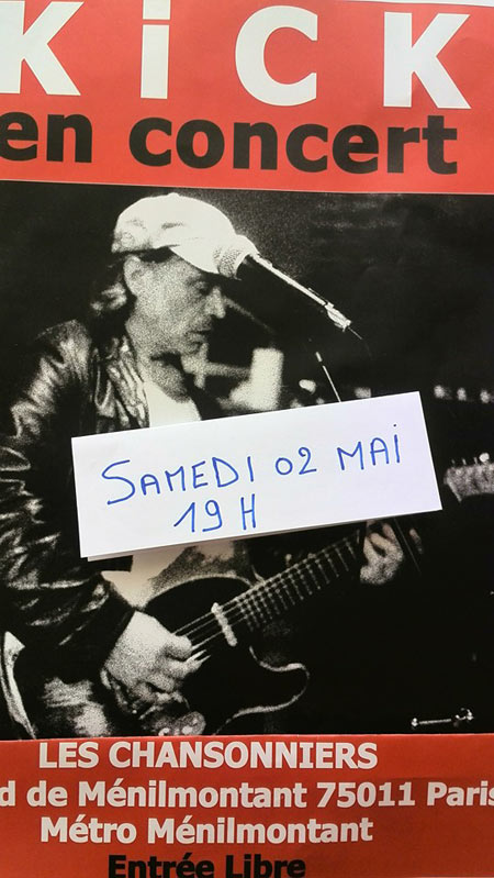 Kick chanteur du groupe Strychnine le 02 mai 2015 à Paris (75)
