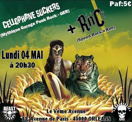 Cellophane Suckers + R'n'Cs au 5ème Avenue le 04 mai 2015 à Orléans (45)