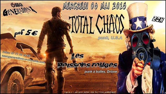 Total Chaos + Les Poissons Rouges au Café de France le 06 mai 2015 à Saint-Quentin-la-Poterie (30)