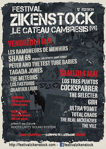 Festival Zikenstock #12 le 08 mai 2015 à Le Cateau-Cambrésis (59)