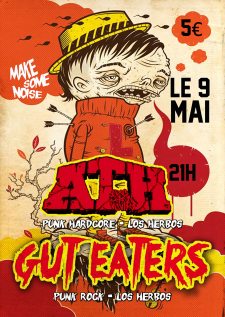 Concert ATH (Hardcore - Vendée) + Guteaters (Punk Rock - Vendée) le 09 mai 2015 à Limoges (87)