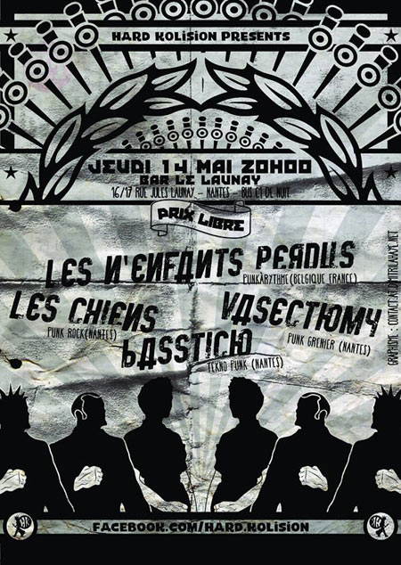 Les Nenfants Perdus +Les Chiens +Vasectomy +Basstico au Launay le 14 mai 2015 à Nantes (44)