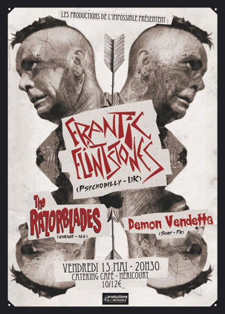 Frantic Flintstones + The Razorblades + Demon Vendetta le 15 mai 2015 à Héricourt (70)