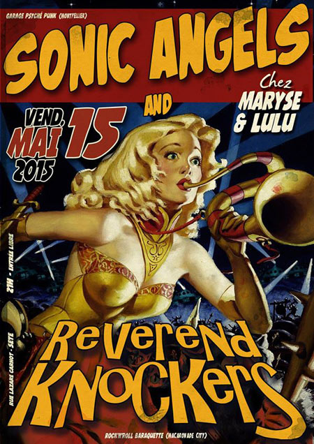 Sonic Angels + Reverend Knockers Chez Maryse et Lulu le 15 mai 2015 à Sète (34)