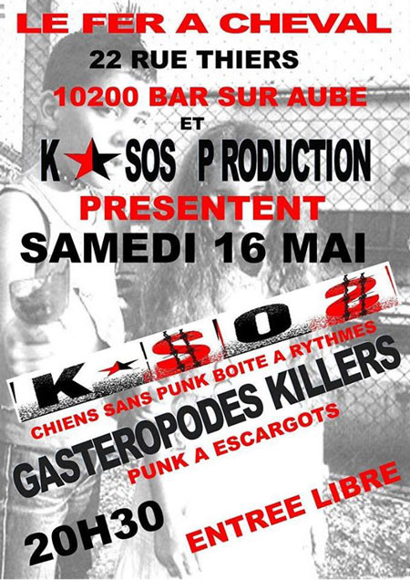 K-Sos + Gastéropodes Killers au bar Le Fer à Cheval le 16 mai 2015 à Bar-sur-Aube (10)
