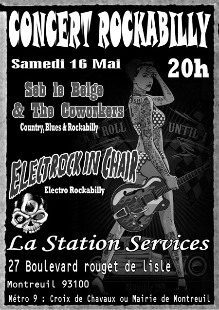 Concert Rockabilly à la Station Service le 16 mai 2015 à Montreuil (93)