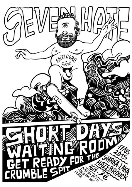 Seven Hate + Short Days + Waiting Room + GRFTCS au Shaka Laka le 17 mai 2015 à Hazebrouck (59)