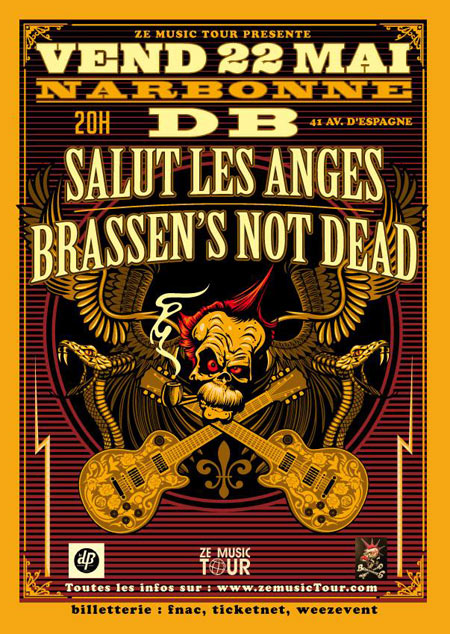 SALUT LES ANGES + BRASSEN'S NOT DEAD le 22 mai 2015 à Narbonne (11)