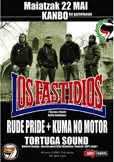Los Fastidios + Rude pride + Kuma no motor + Tortuga sound le 22 mai 2015 à Cambo-les-Bains (64)