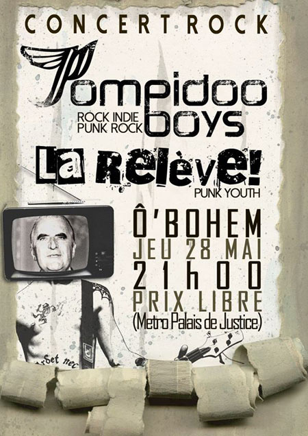 Pompidoo Boys + La Relève ! au bar Ôbohem le 28 mai 2015 à Toulouse (31)