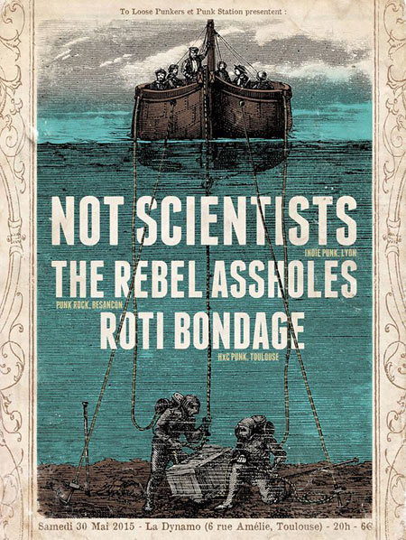 Not Scientists + The Rebel Assholes + Roti Bondage à la Dynamo le 30 mai 2015 à Toulouse (31)